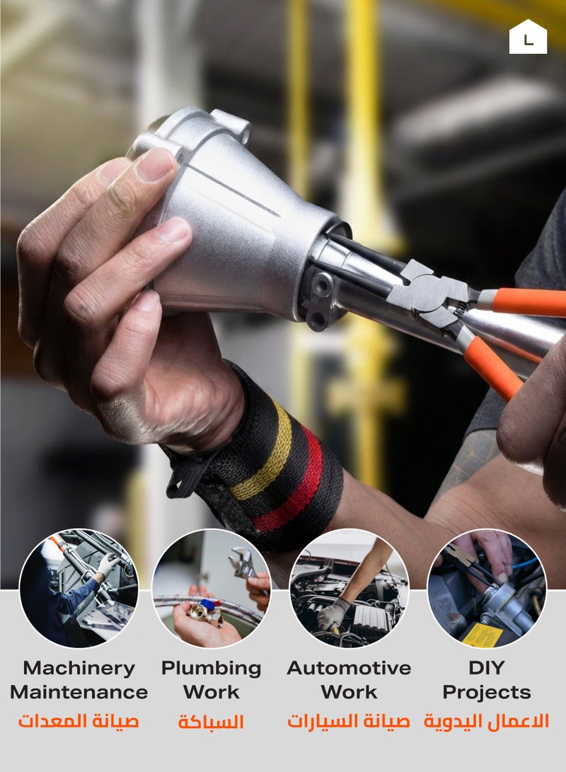 LAWAZIM Circlip Plier Set-4 Piece 7inch- Durable Non-Slip Precision Retaining Ring External Internal Bent Straight Snap Ring Removers Kit for Automotive Machinery Maintenance Plumbing and DIY Projects - Image 5